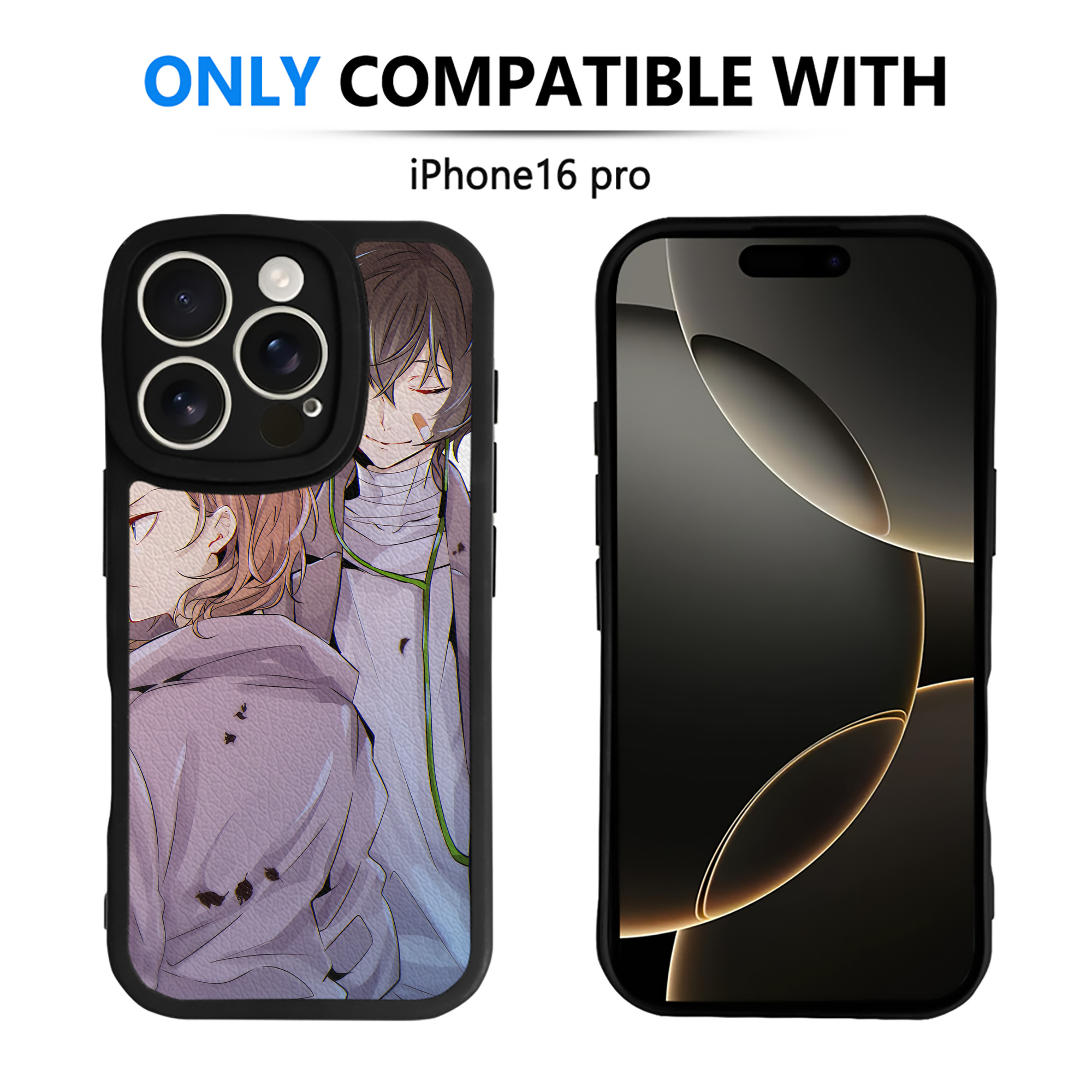 （画像用） 文豪ストレイドッグス Bungo Stray Dogs 【iPhone 16シリーズ対応】シリコンスマホケース（レザー調） 材質：シリコン